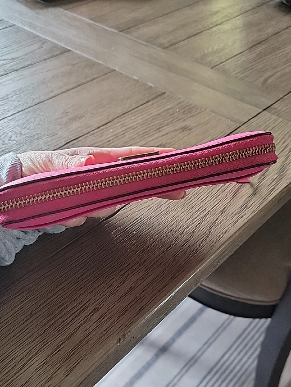 kate spade Fuchsia Zip-Around Wristlet Wallet